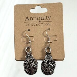 Antiquity Collection Ornate Filigree Drop Earrings